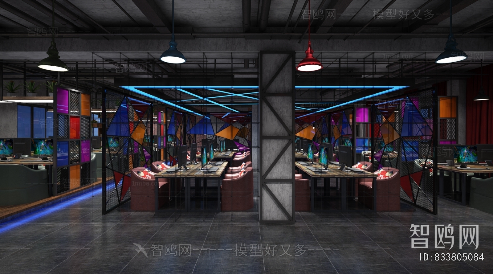 Industrial Style Internet Cafe