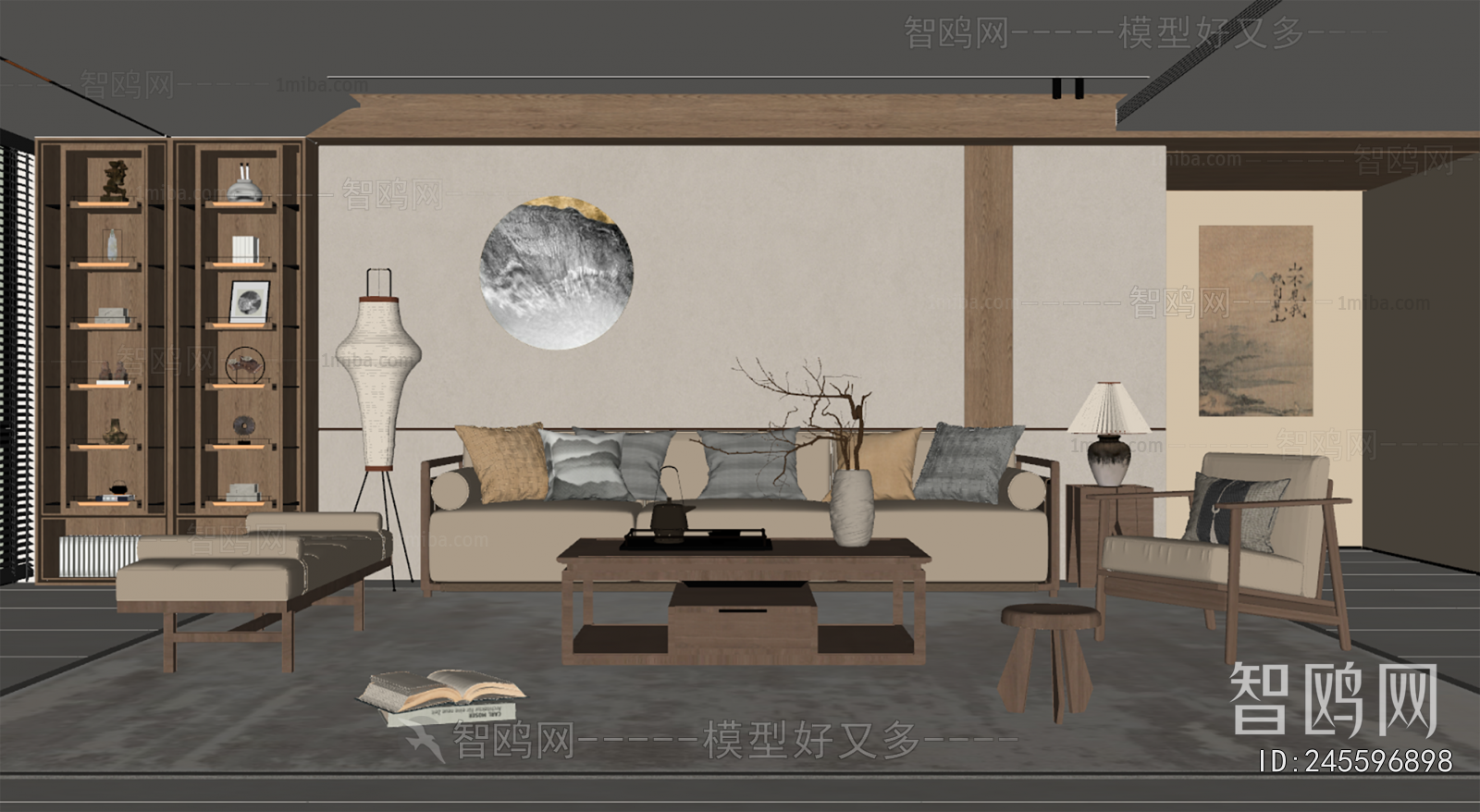 New Chinese Style A Living Room