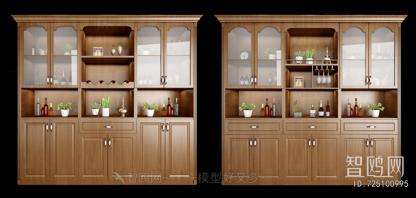 Simple European Style Wine Cabinet