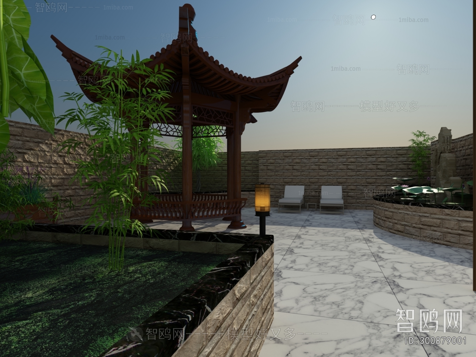 New Chinese Style Courtyard/landscape