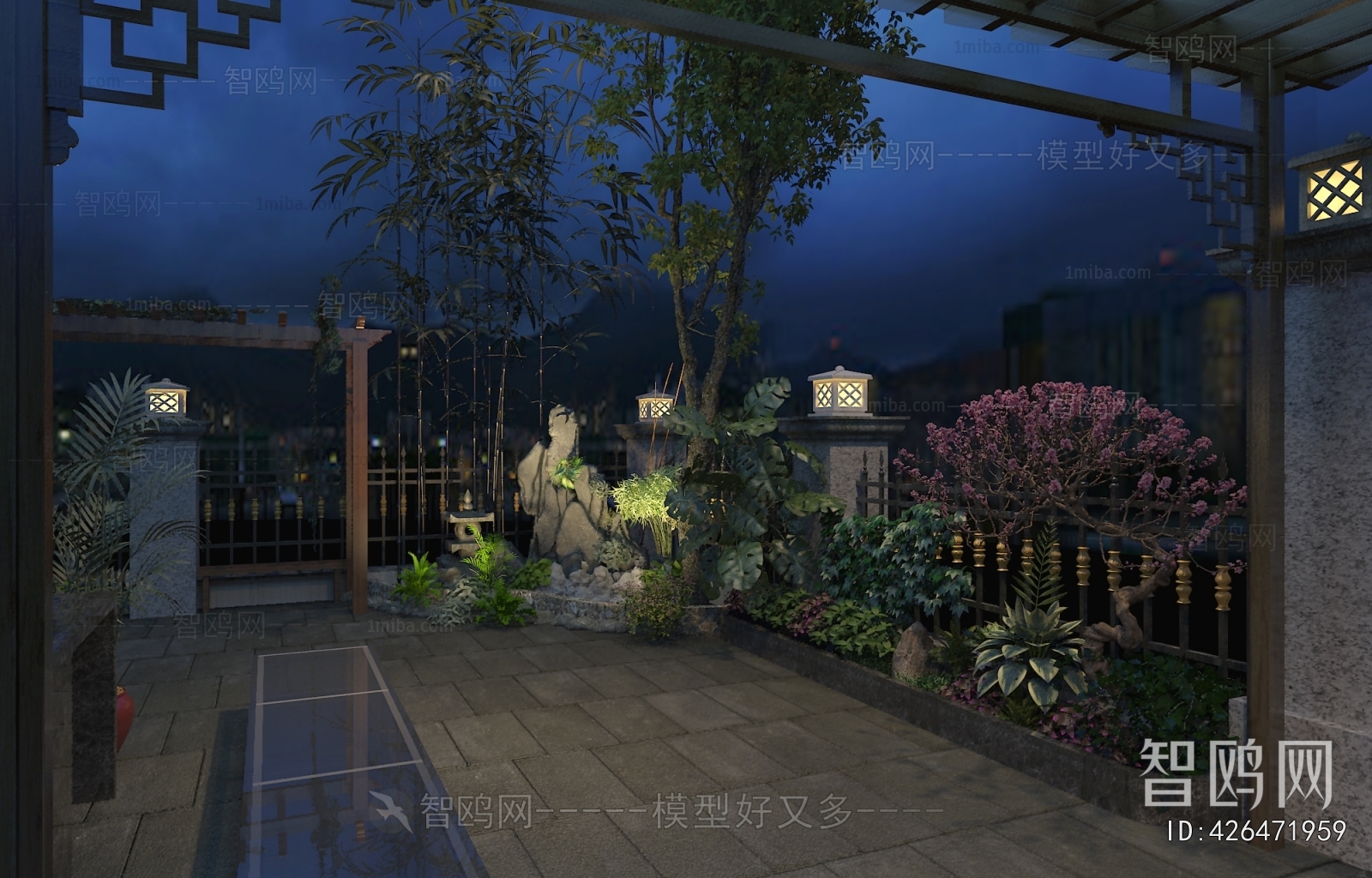 New Chinese Style Courtyard/landscape