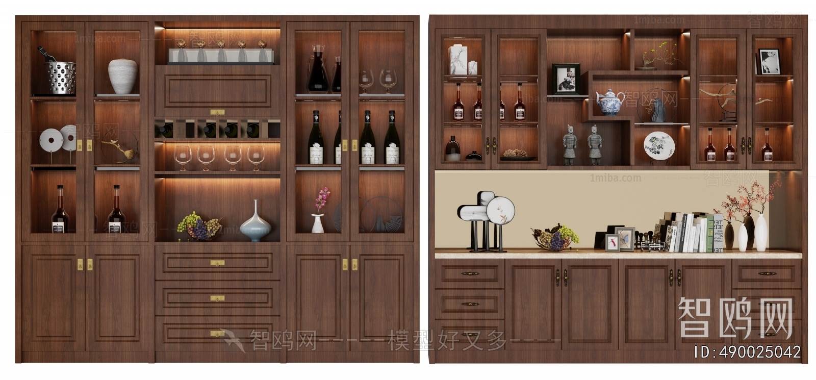 New Chinese Style Wine Cabinet