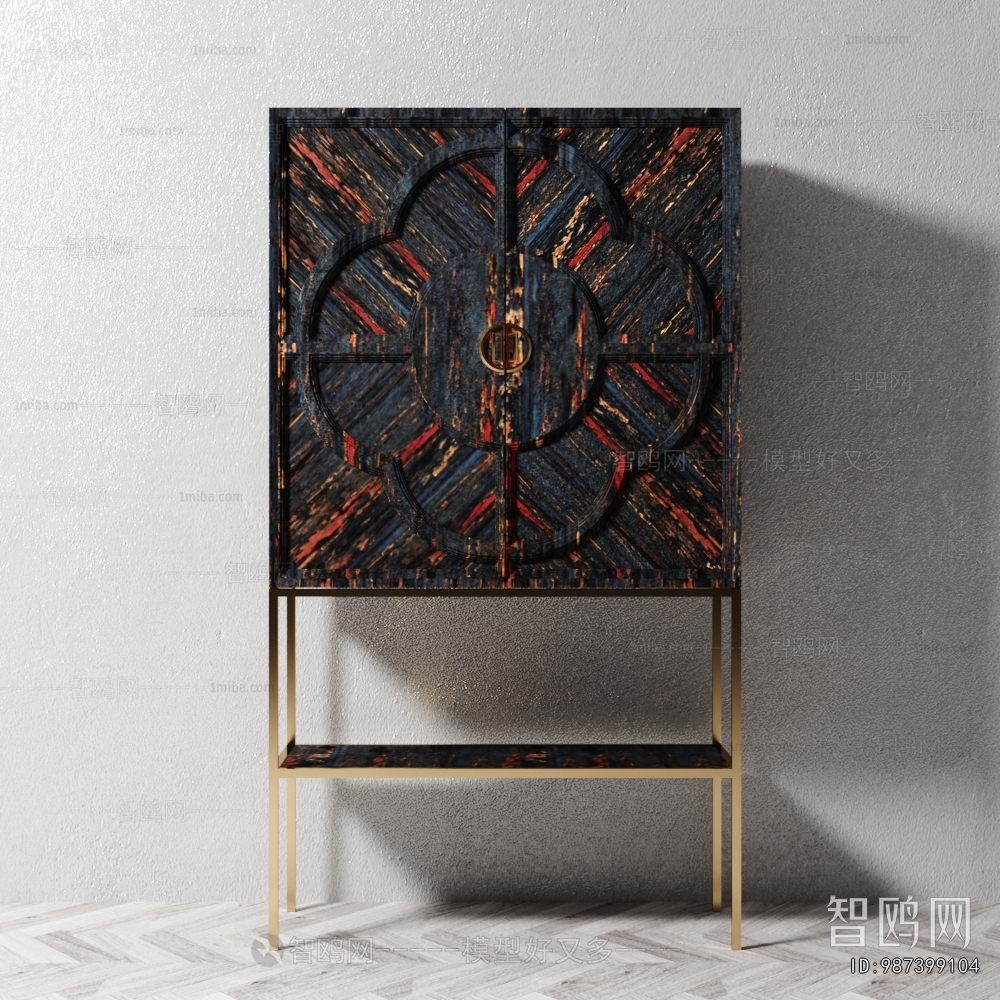 New Chinese Style Side Cabinet