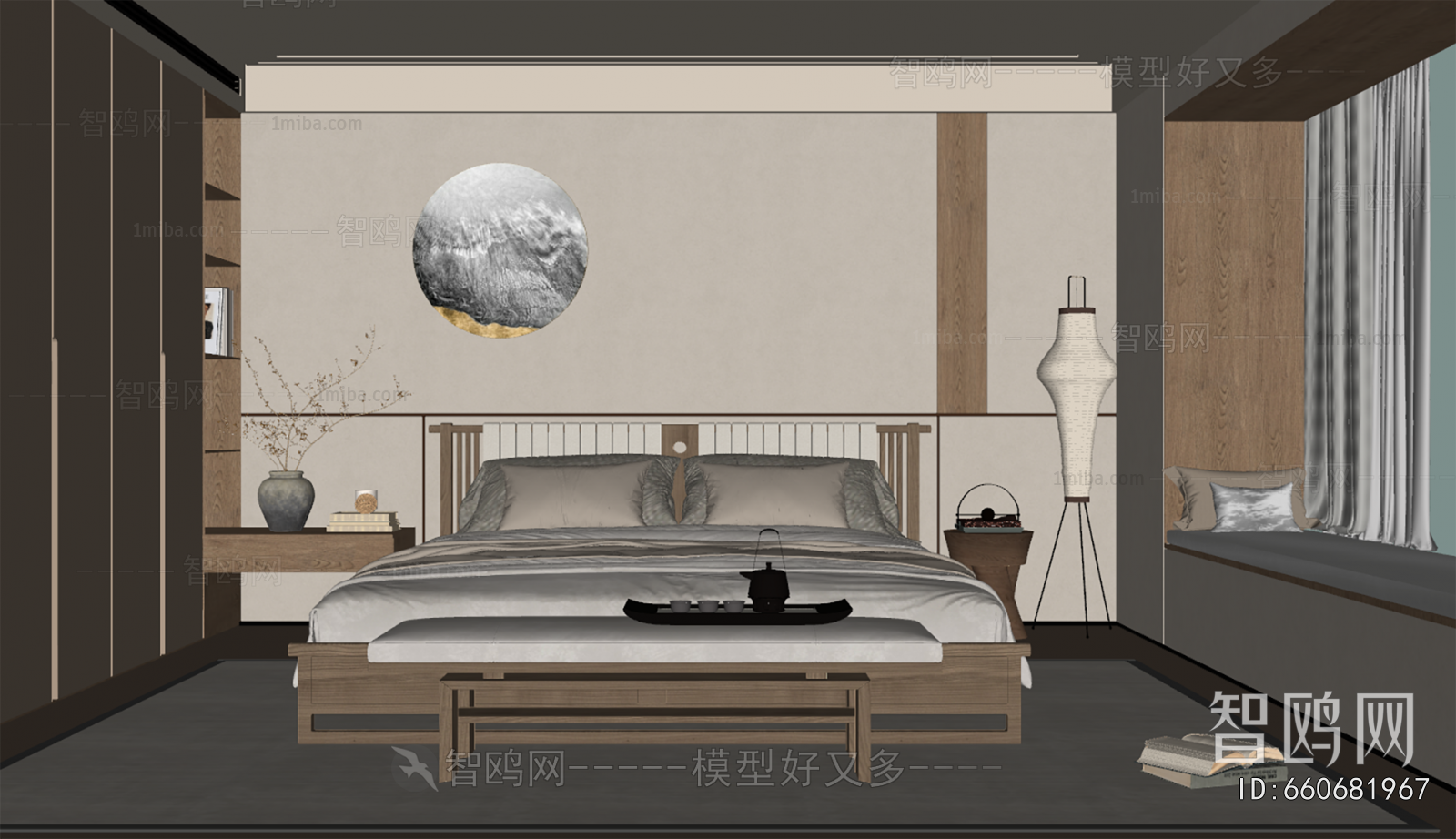 New Chinese Style Bedroom