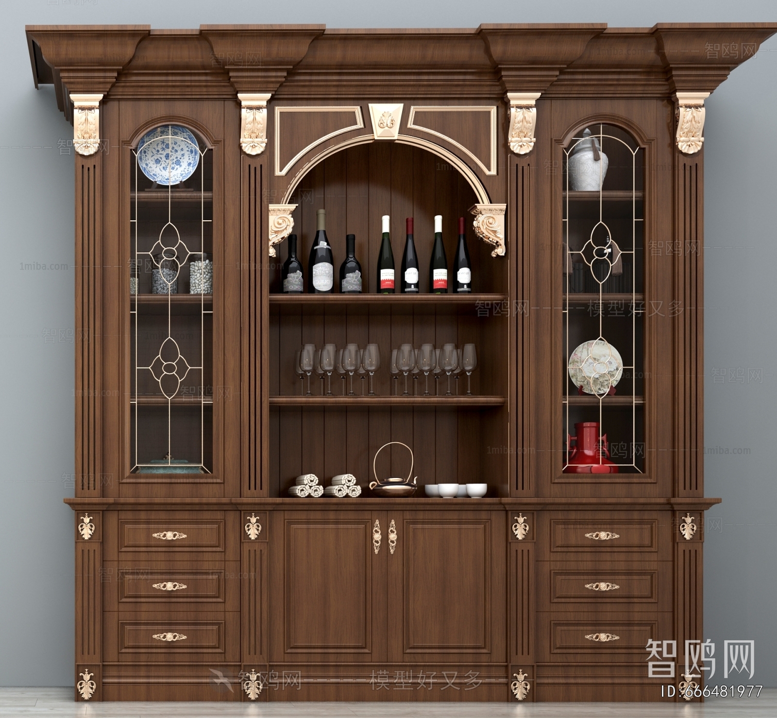 European Style Wine Cabinet