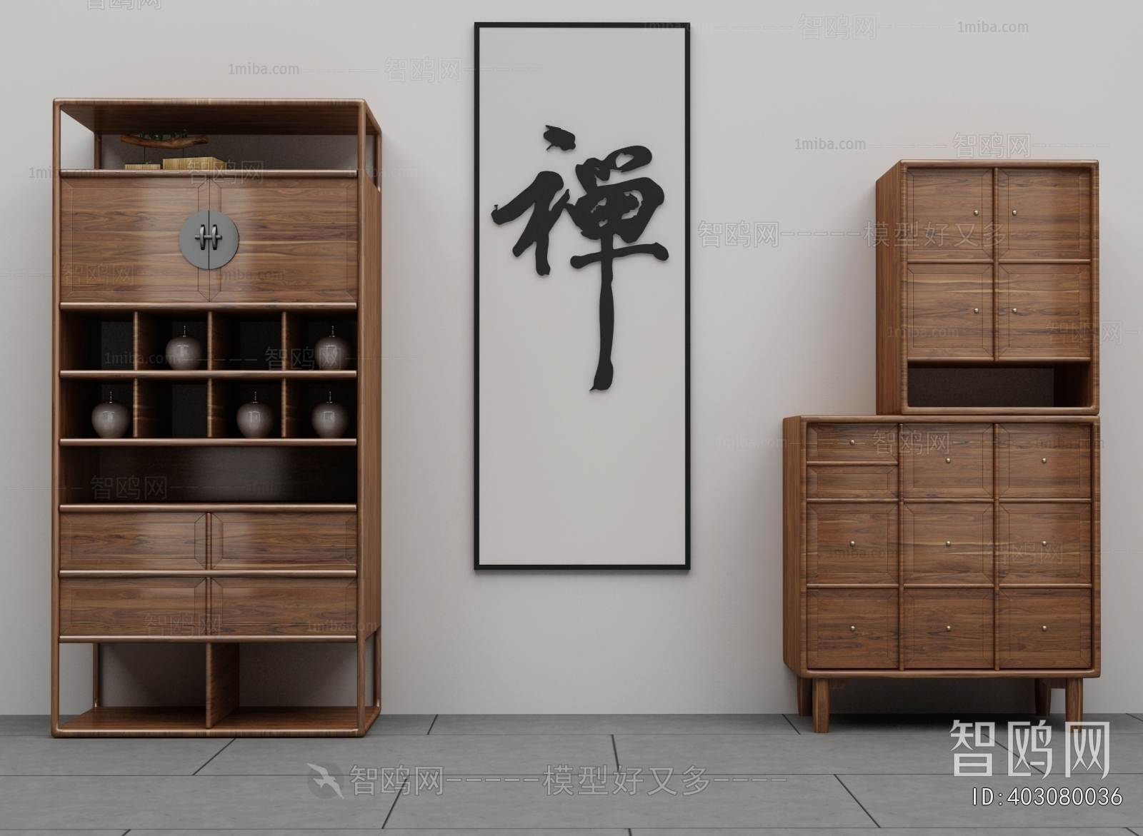 New Chinese Style Side Cabinet