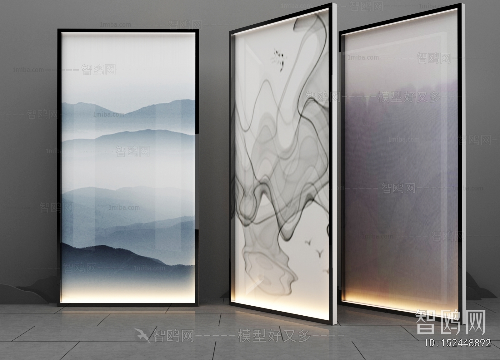 New Chinese Style Glass Screen Partition