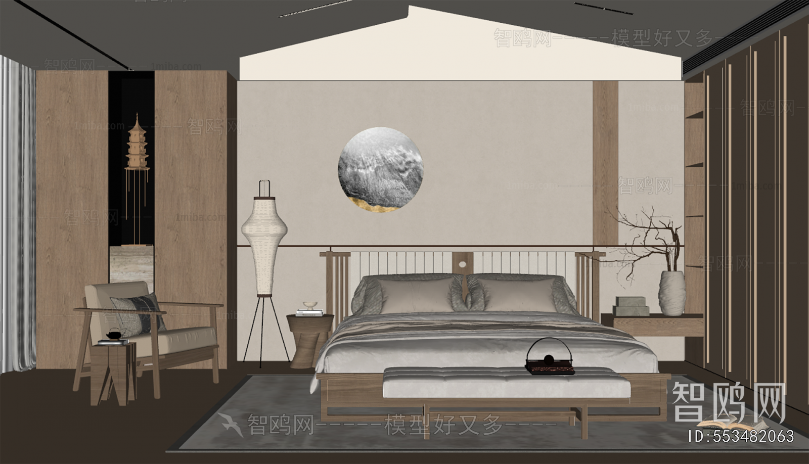 New Chinese Style Bedroom