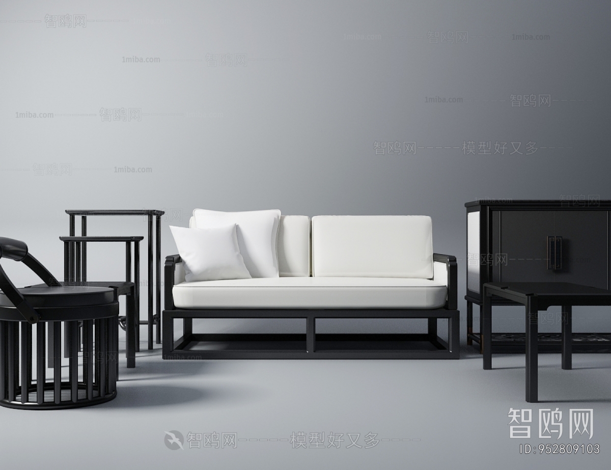 New Chinese Style Sofa Combination