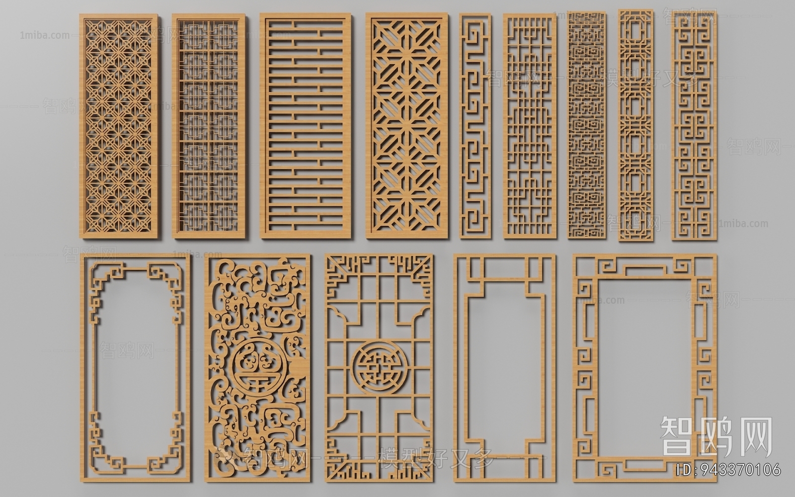 New Chinese Style Wooden Screen Partition