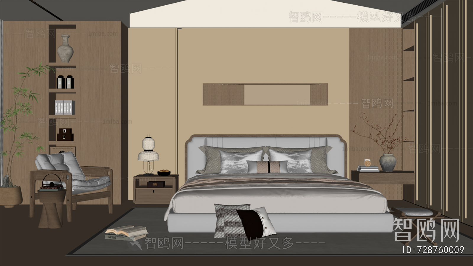 New Chinese Style Bedroom