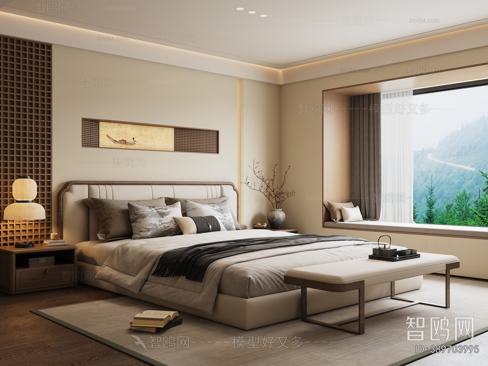 New Chinese Style Bedroom