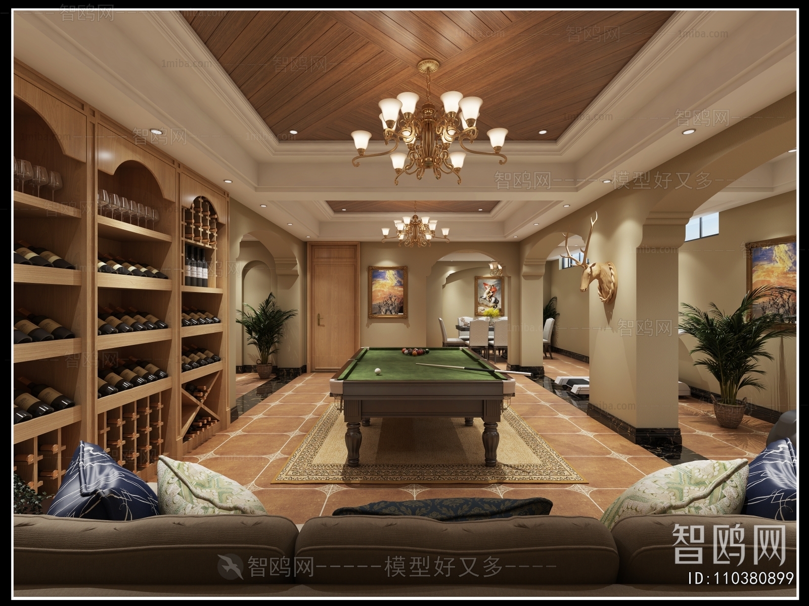 Modern Billiards Room