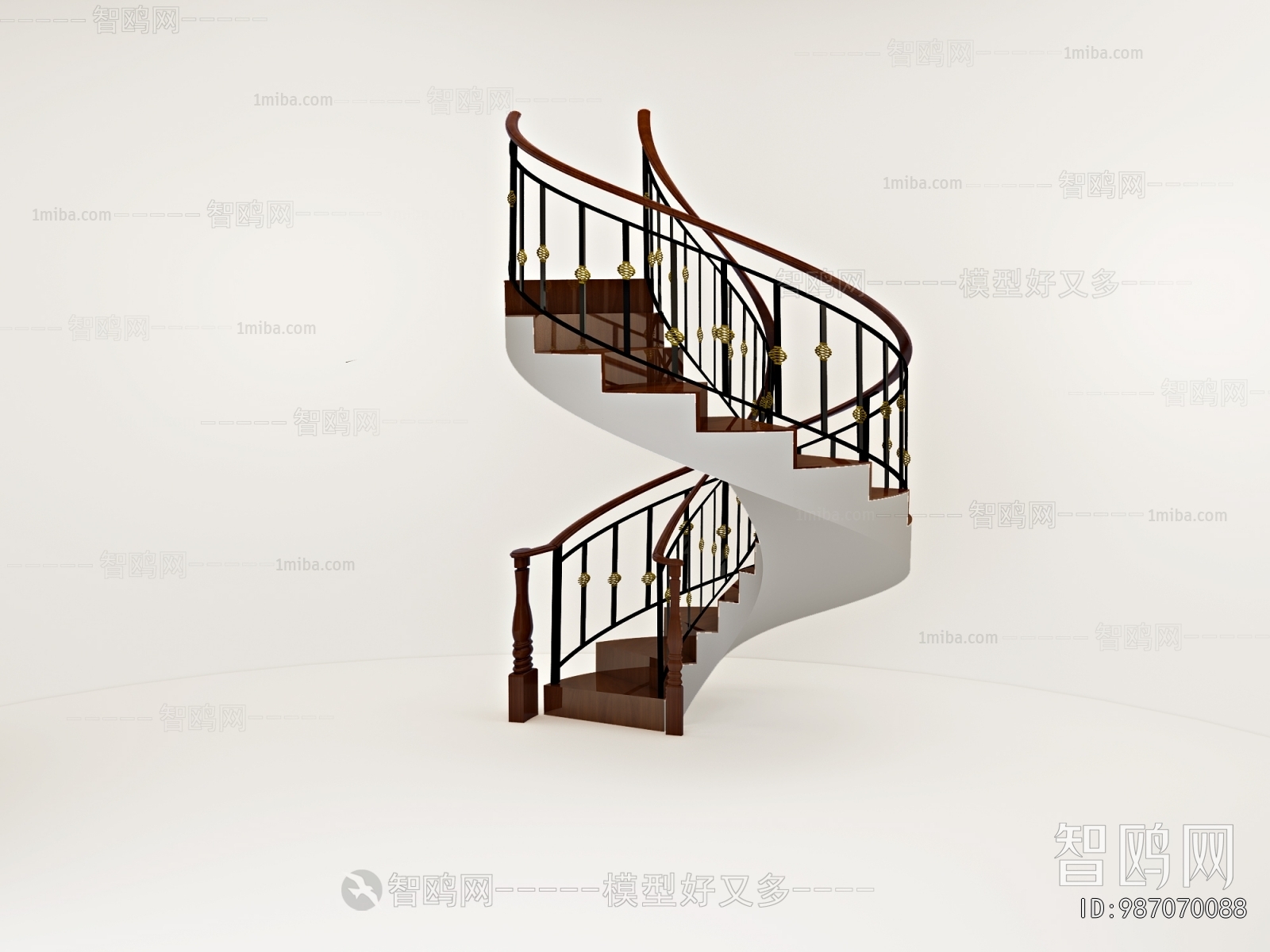 New Chinese Style Rotating Staircase