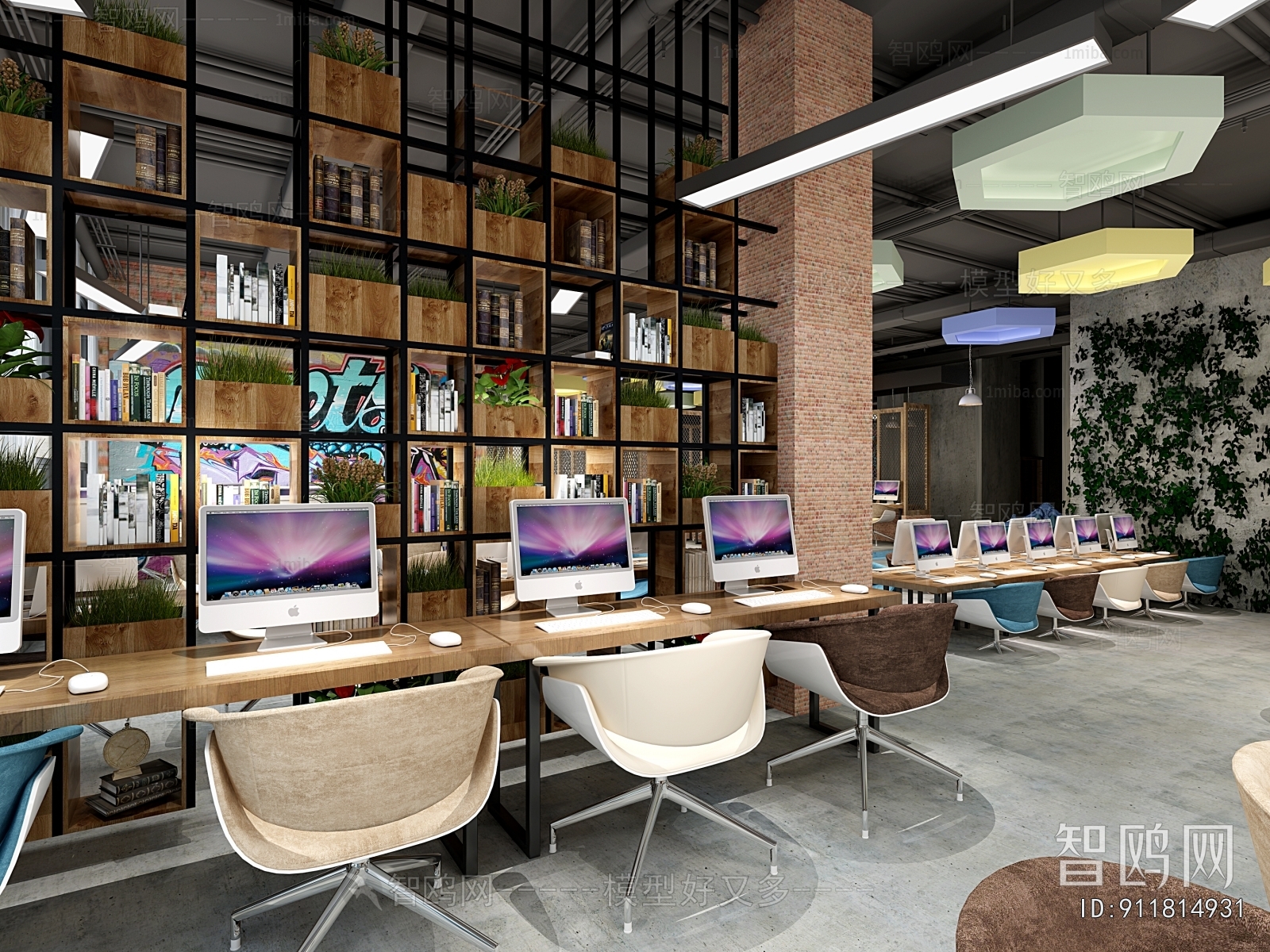 Industrial Style Internet Cafe