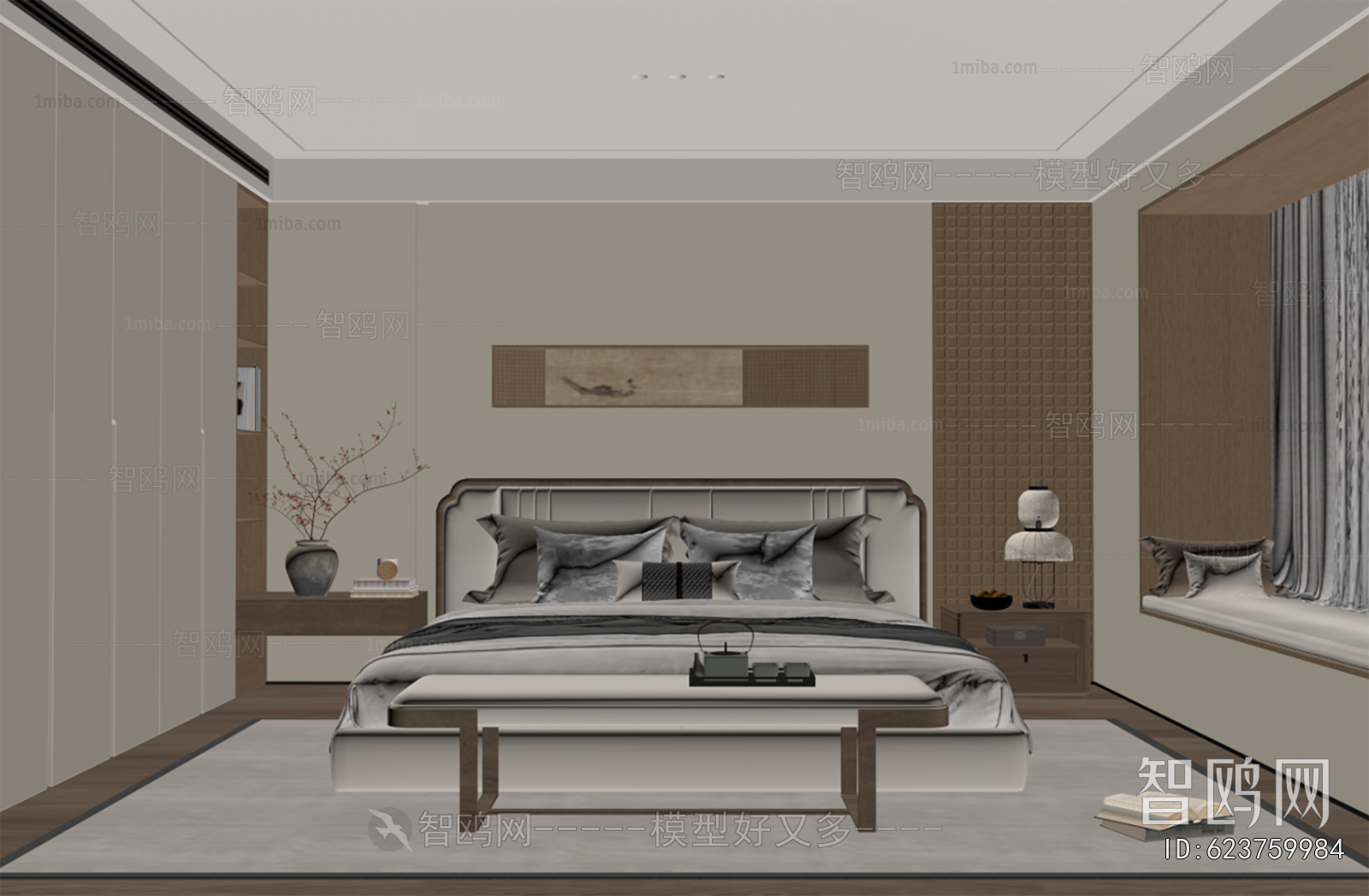 New Chinese Style Bedroom