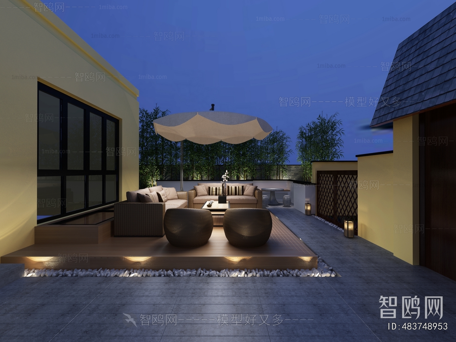 New Chinese Style Courtyard/landscape