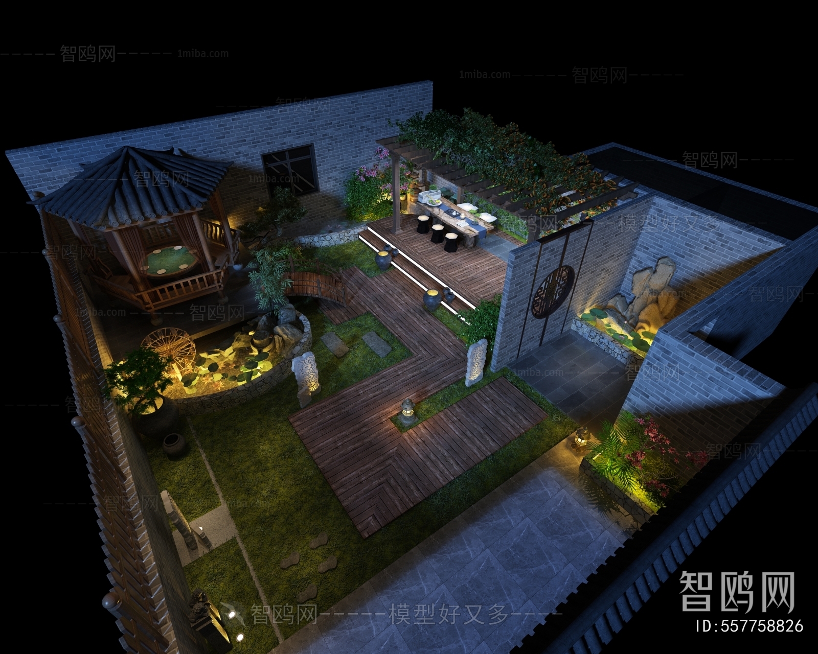 New Chinese Style Courtyard/landscape