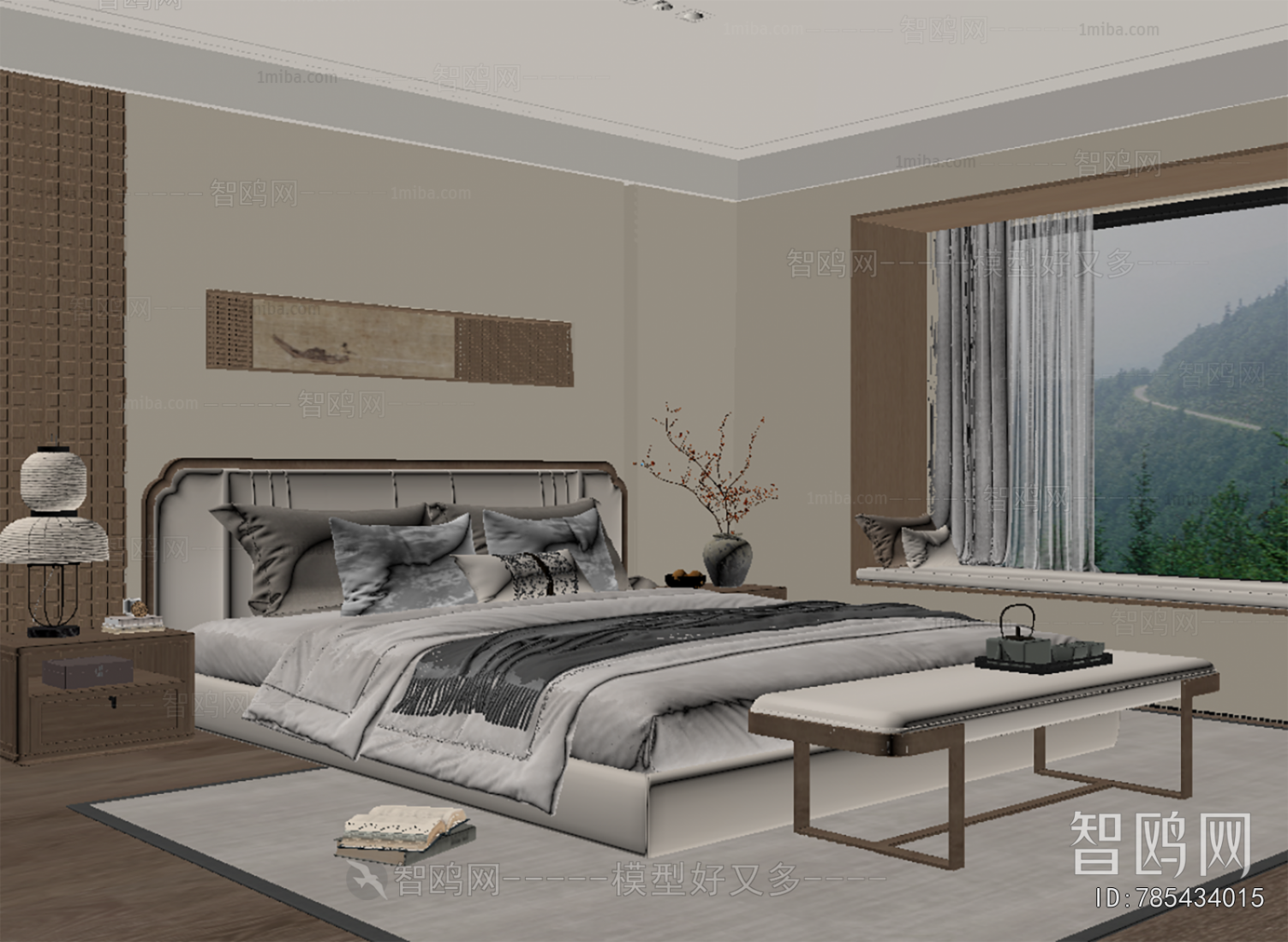 New Chinese Style Bedroom