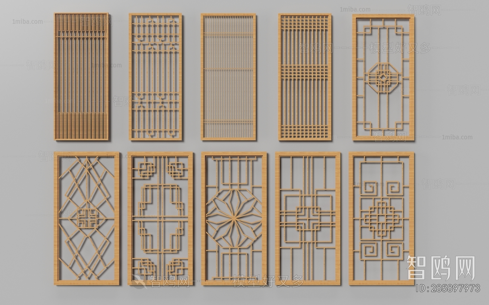 New Chinese Style Wooden Screen Partition