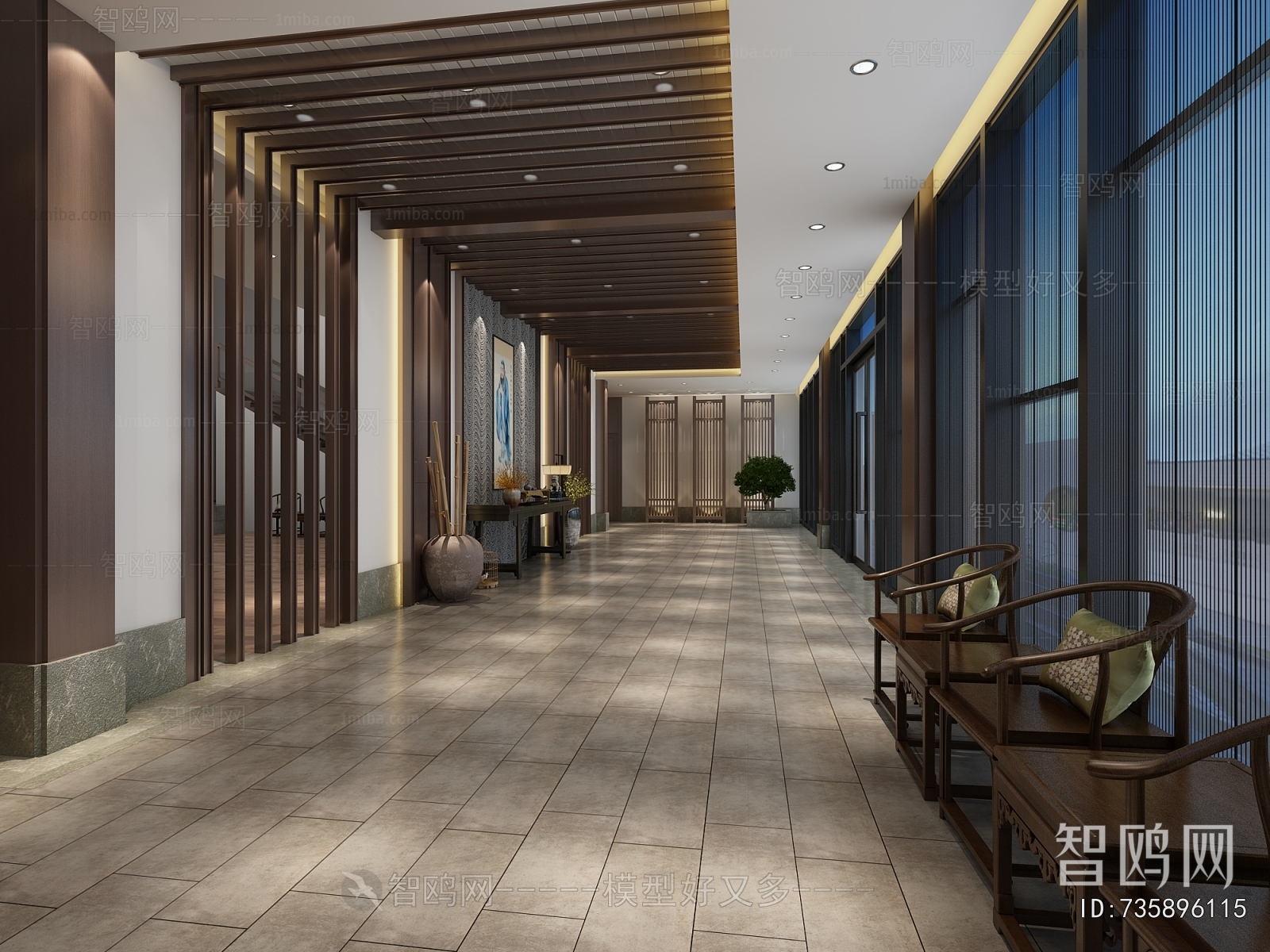 New Chinese Style Lobby Hall