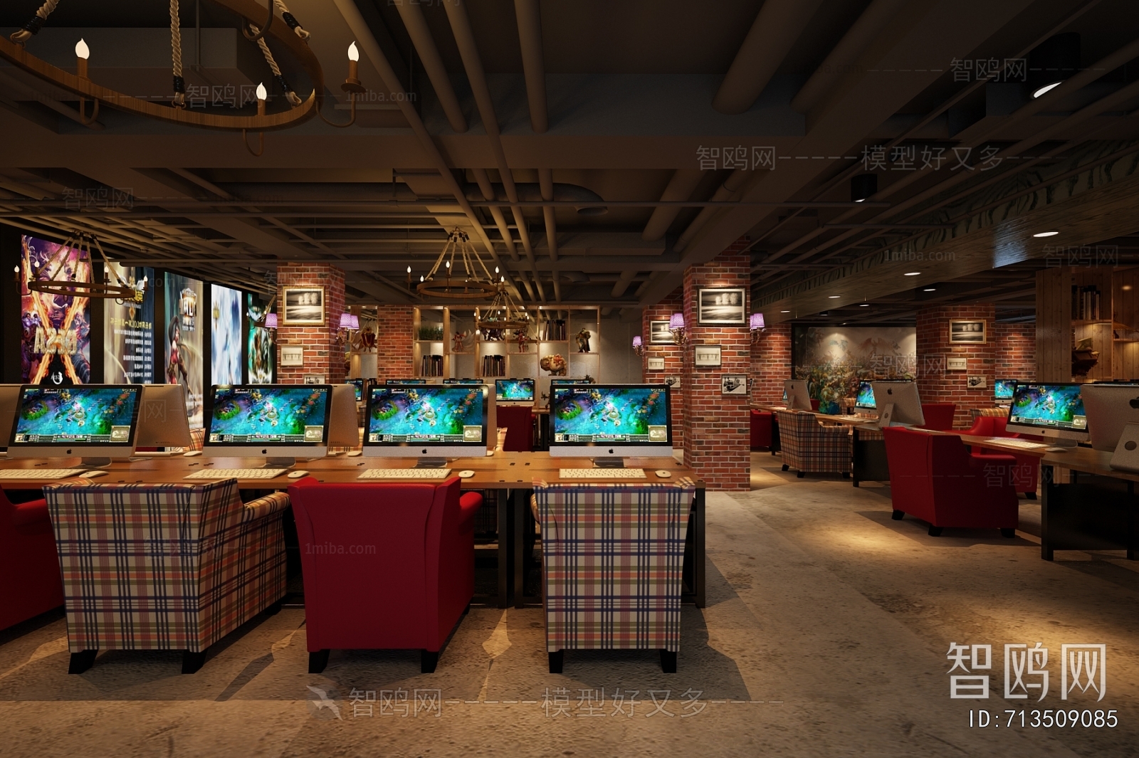 Industrial Style Internet Cafe