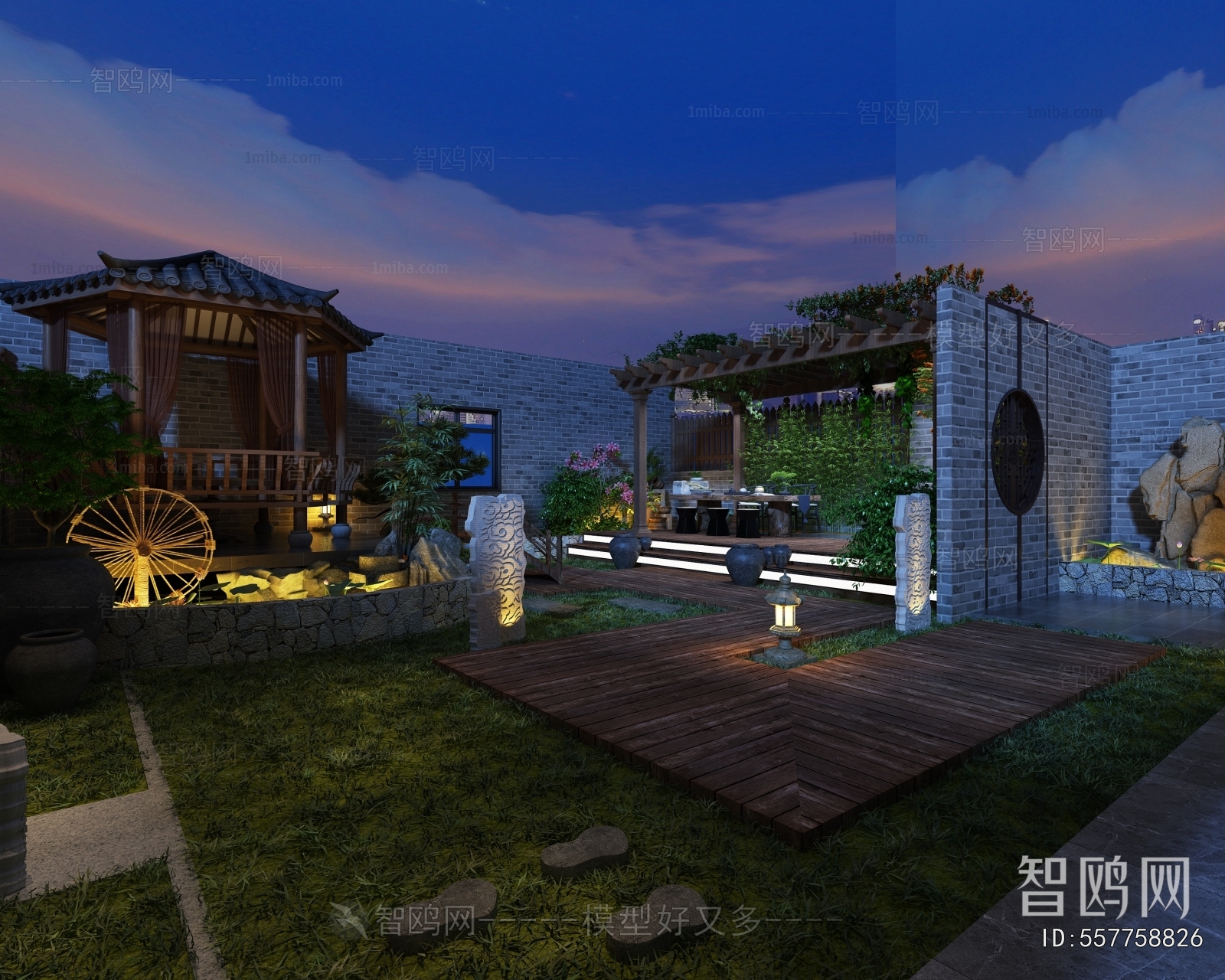 New Chinese Style Courtyard/landscape