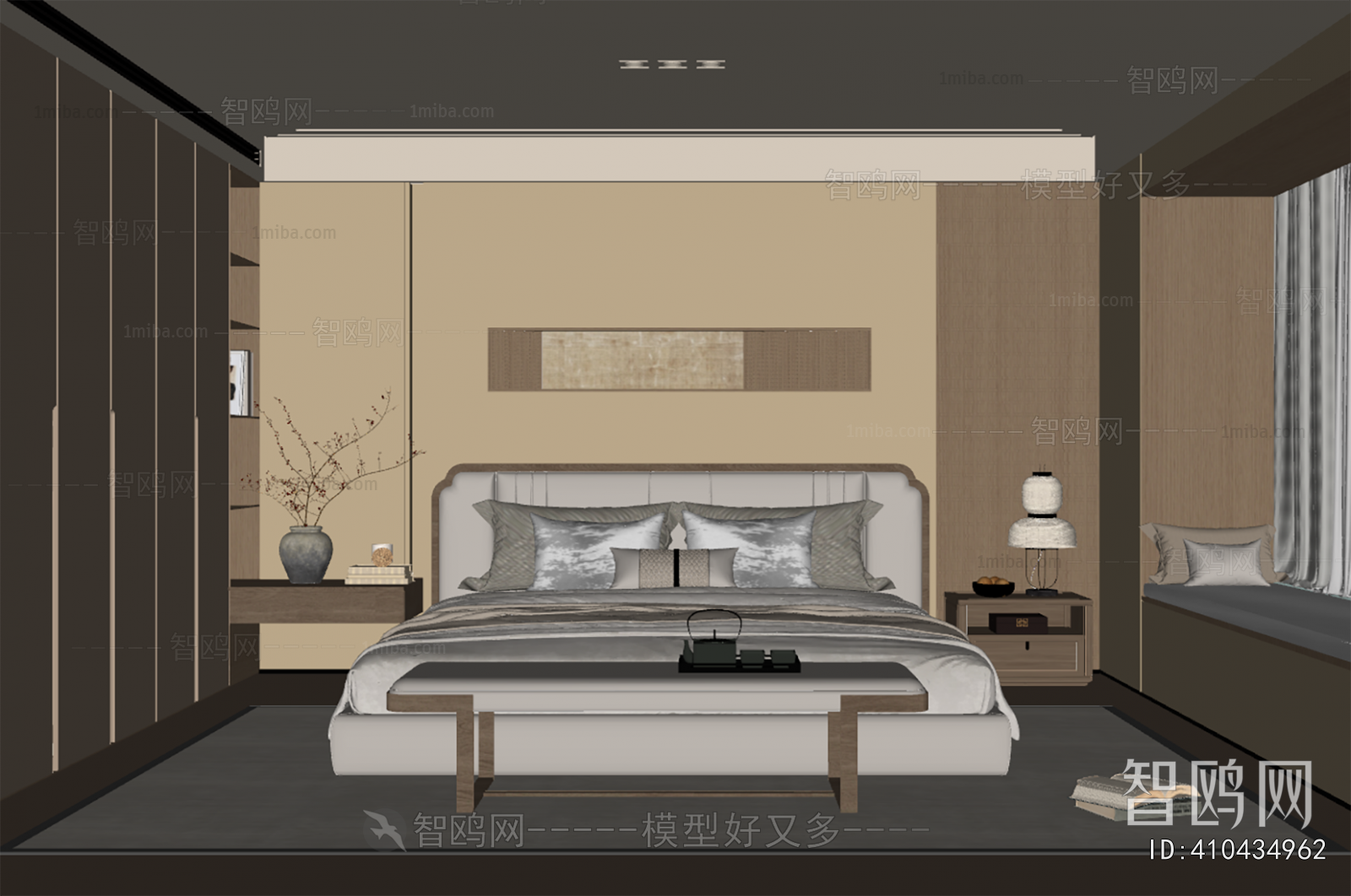 New Chinese Style Bedroom