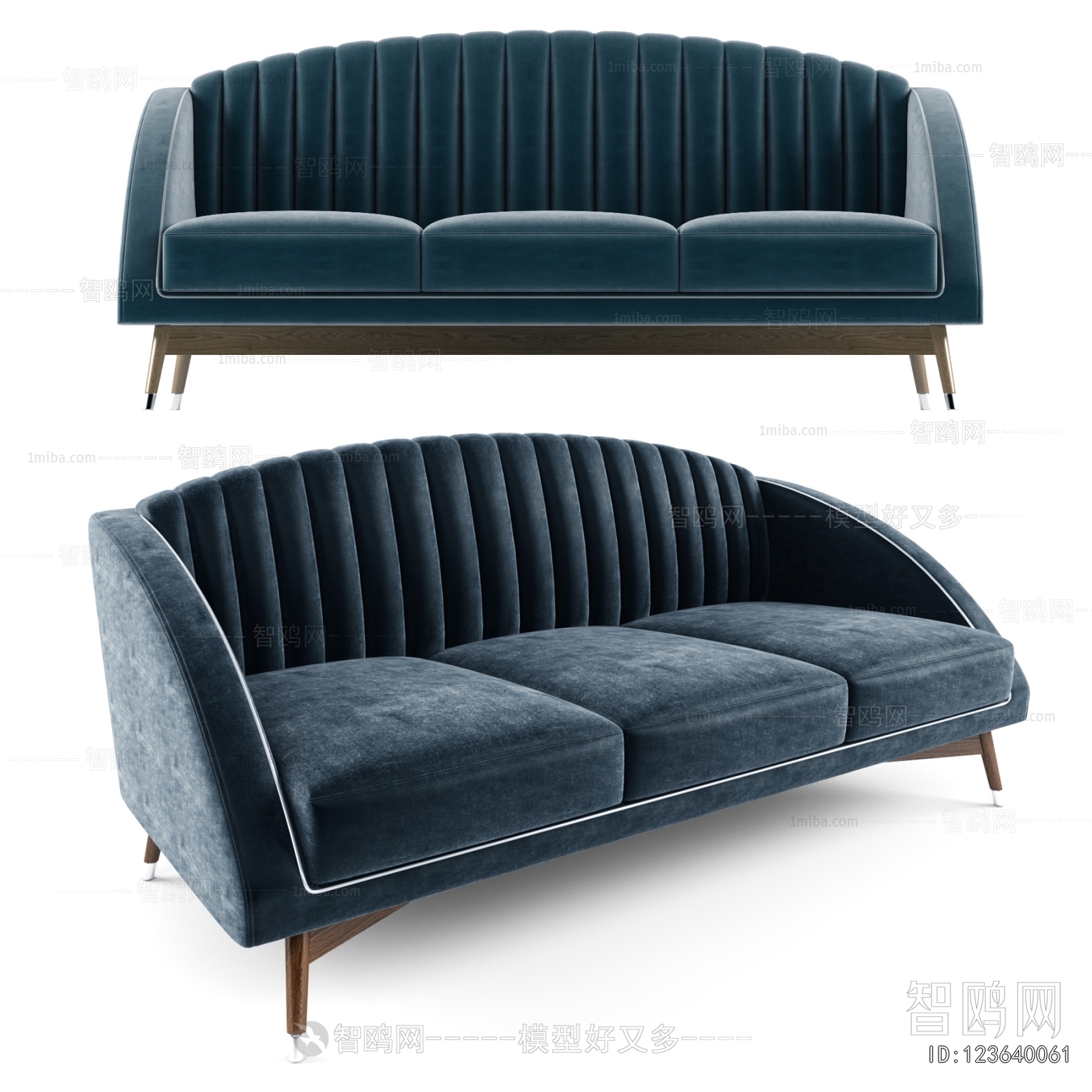 Simple European Style Three-seat Sofa