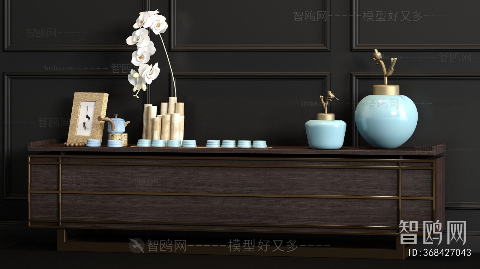 New Chinese Style TV Cabinet