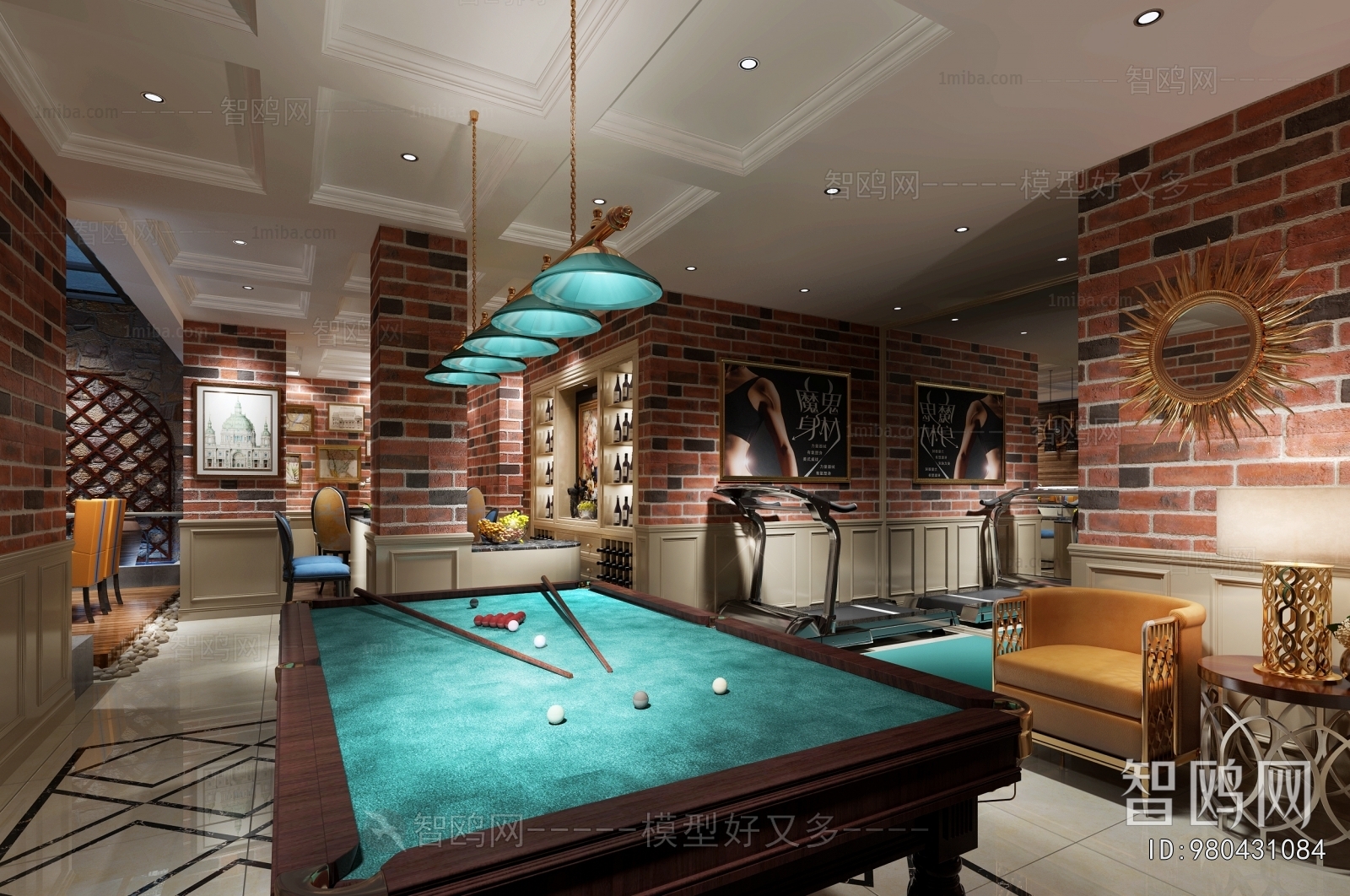 European Style Billiards Room