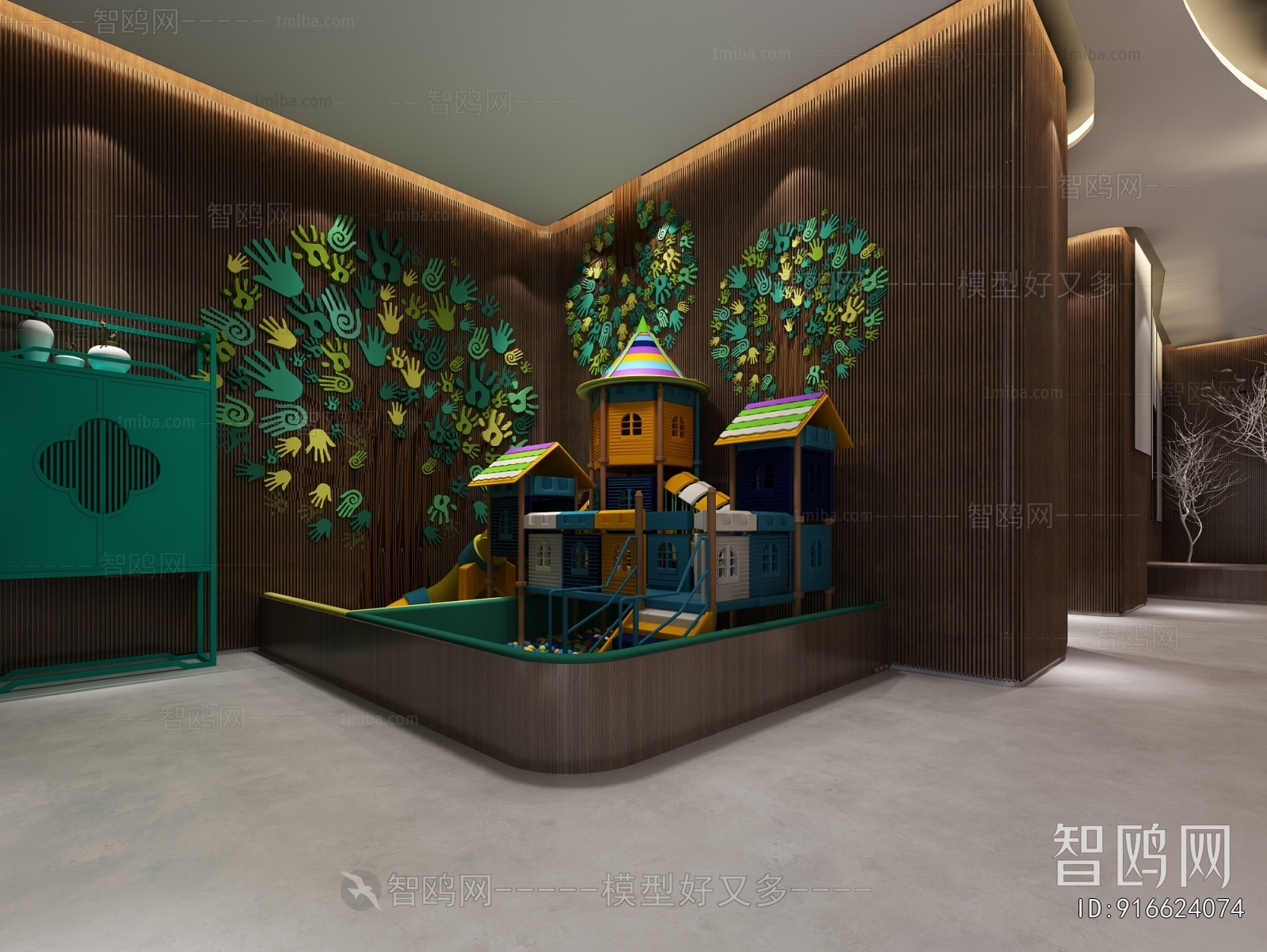 New Chinese Style Children's Room Activity Room