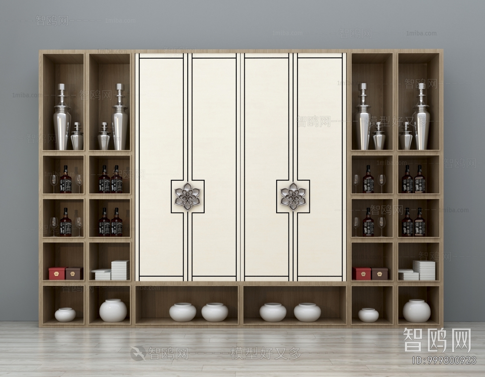 New Chinese Style Wine Cabinet