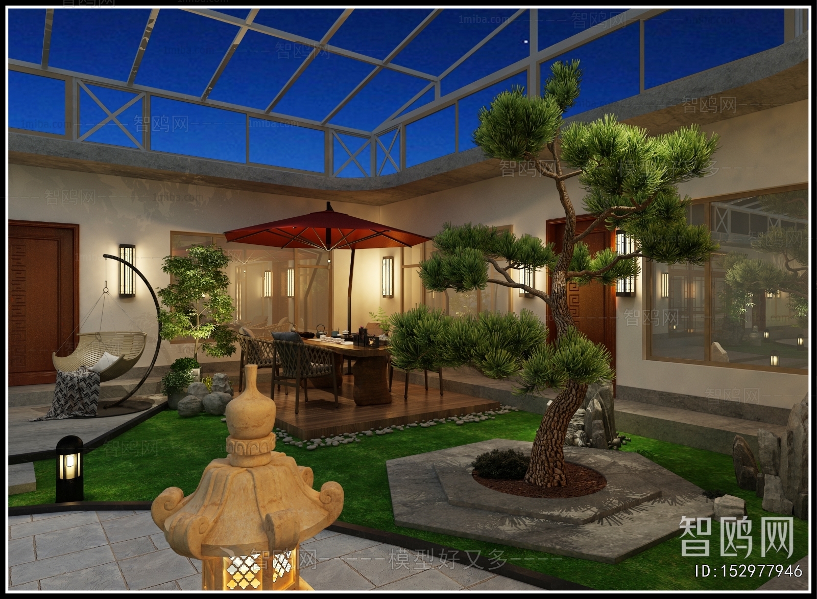 New Chinese Style Courtyard/landscape