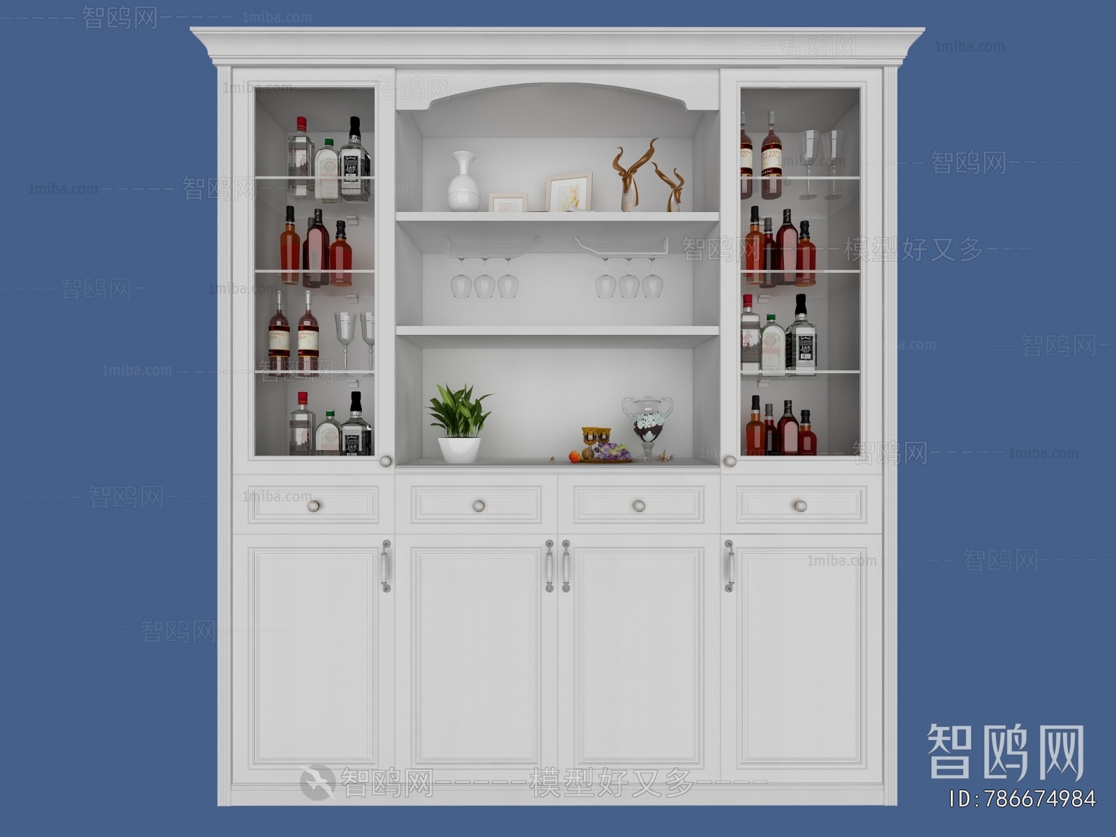 European Style Wine Cabinet