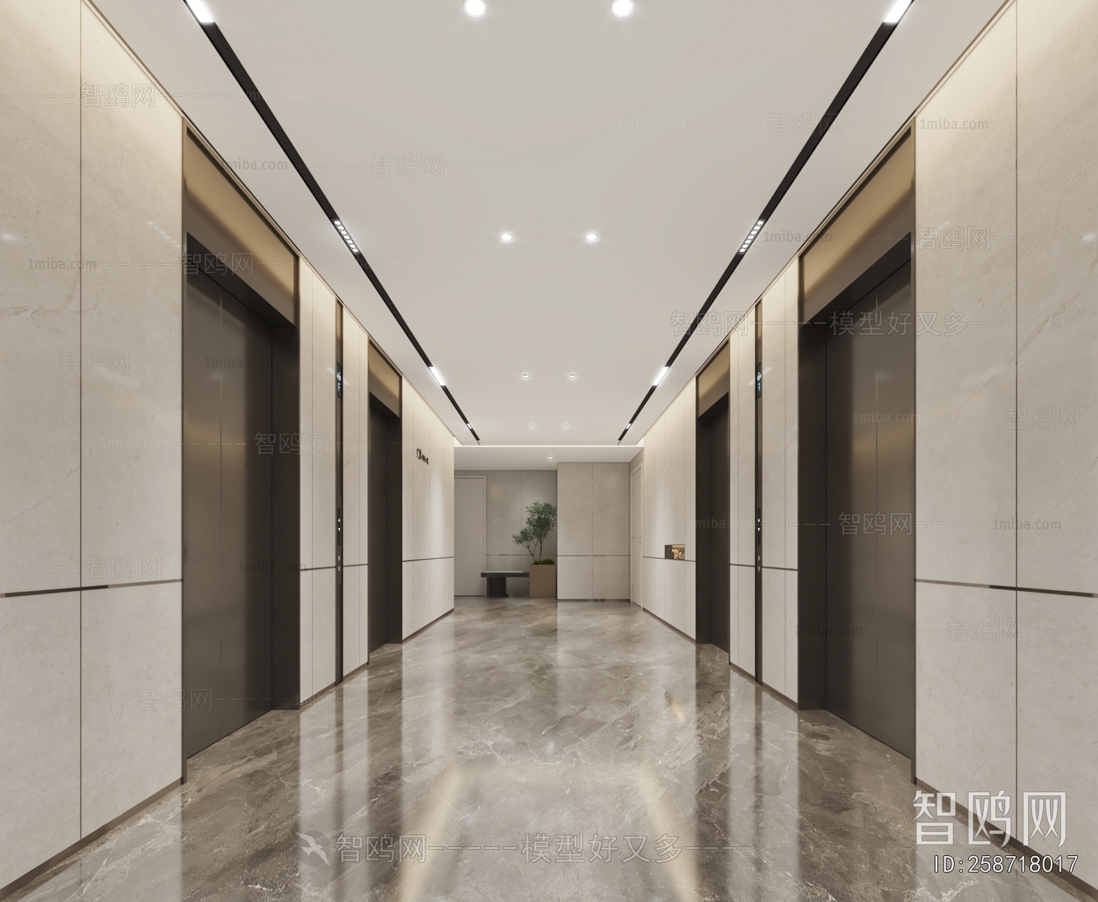 Modern Corridor/elevator Hall