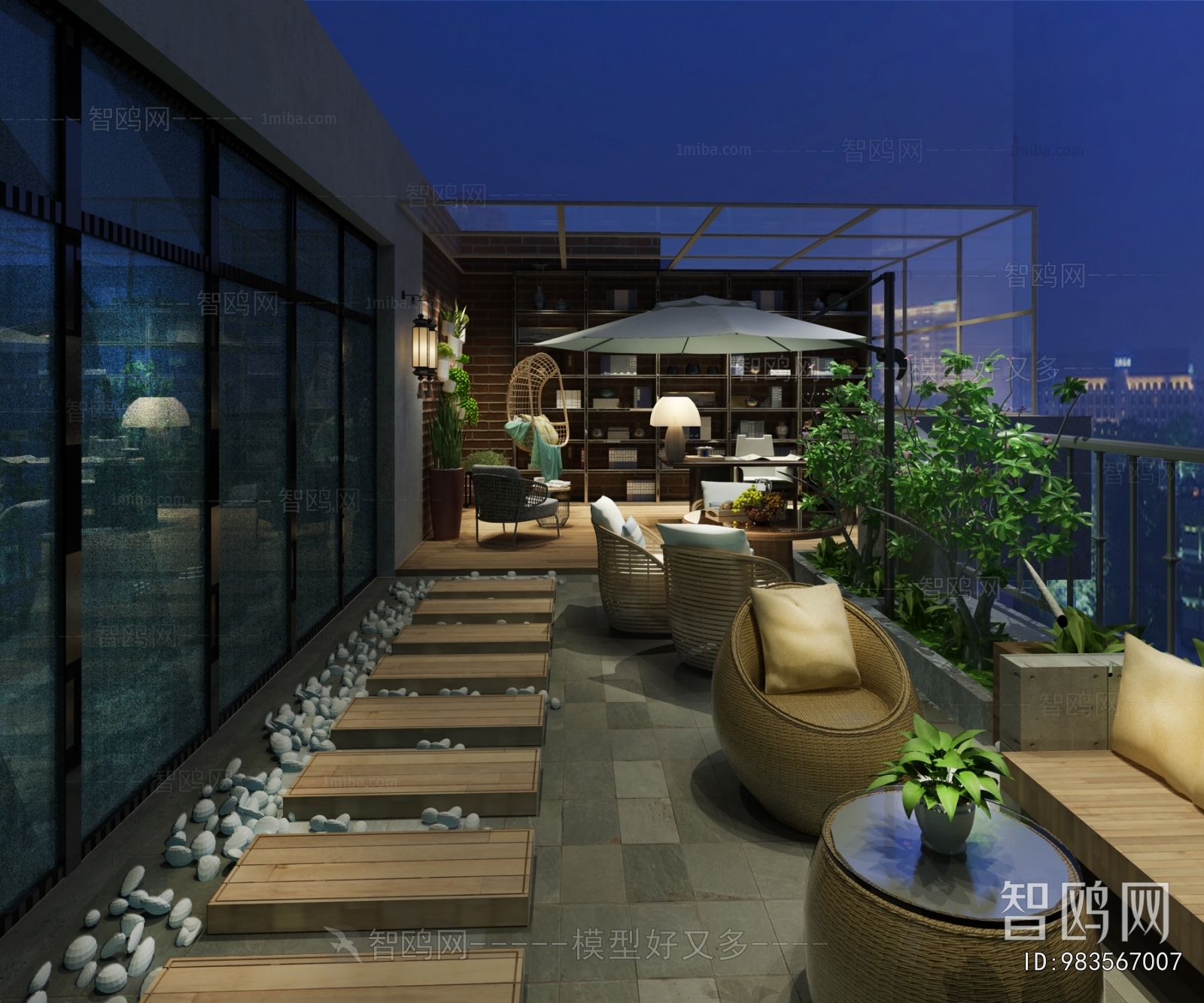 New Chinese Style Terrace