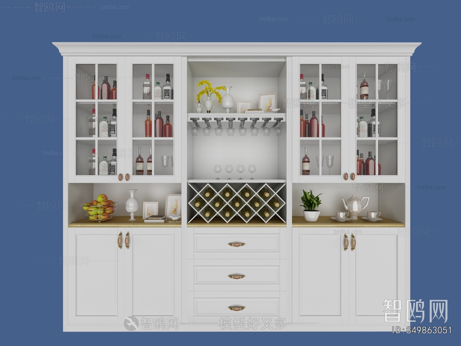 European Style Wine Cabinet