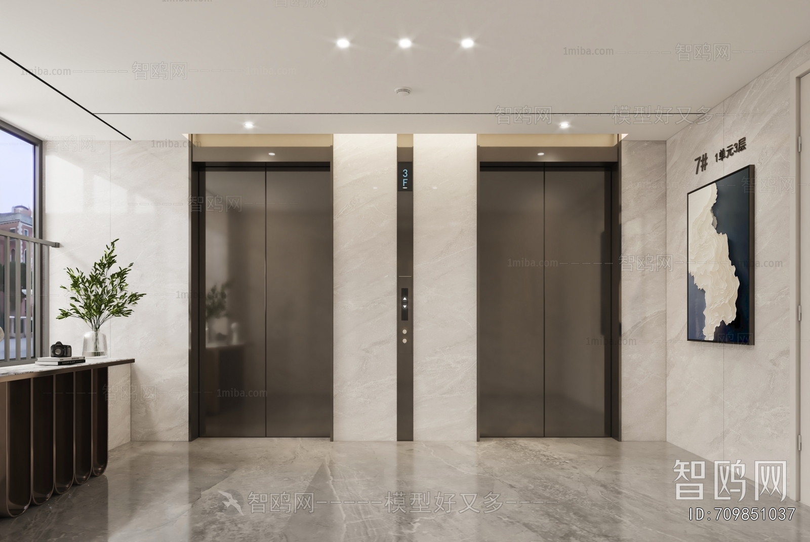 Modern Corridor/elevator Hall