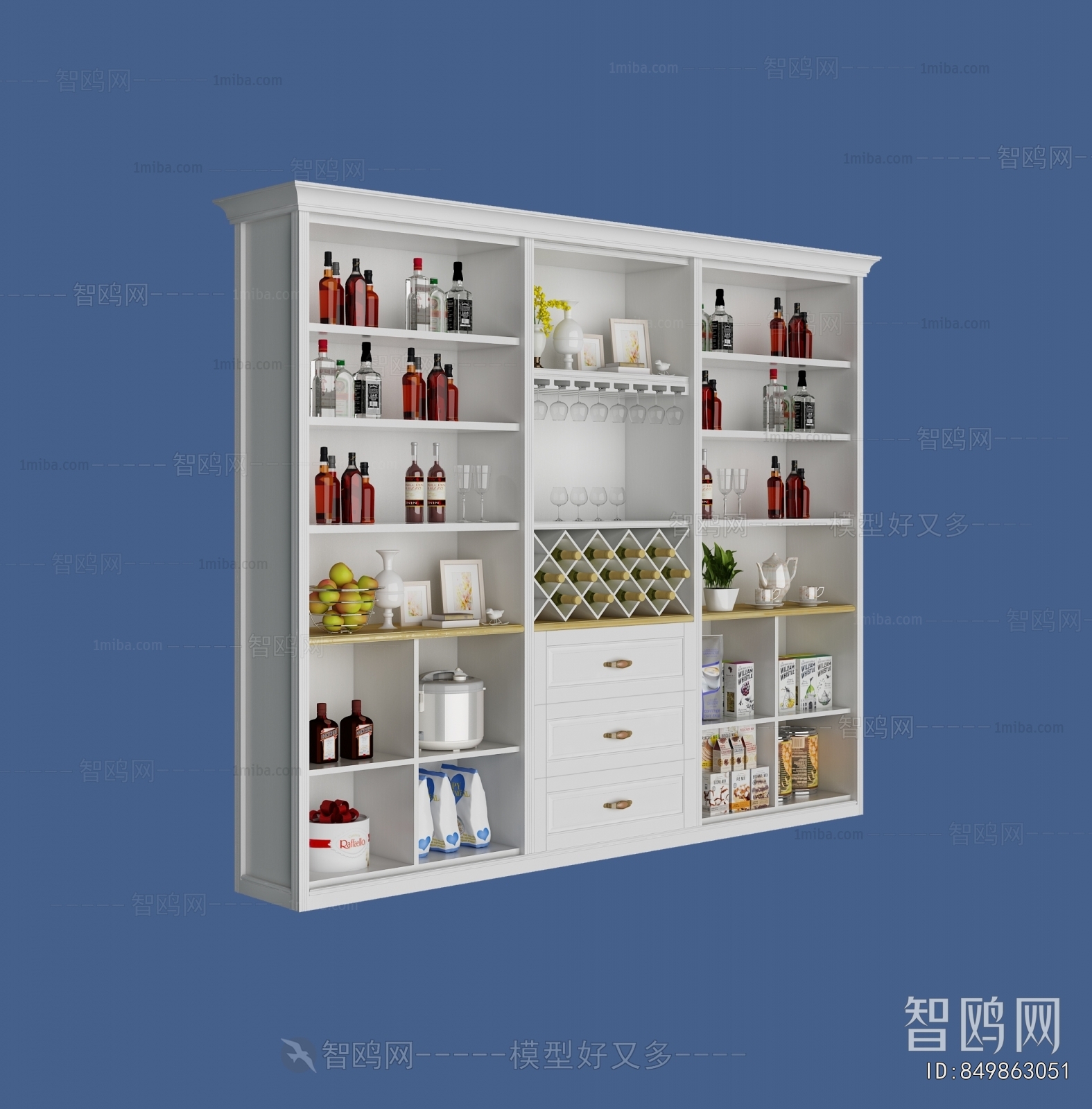 European Style Wine Cabinet