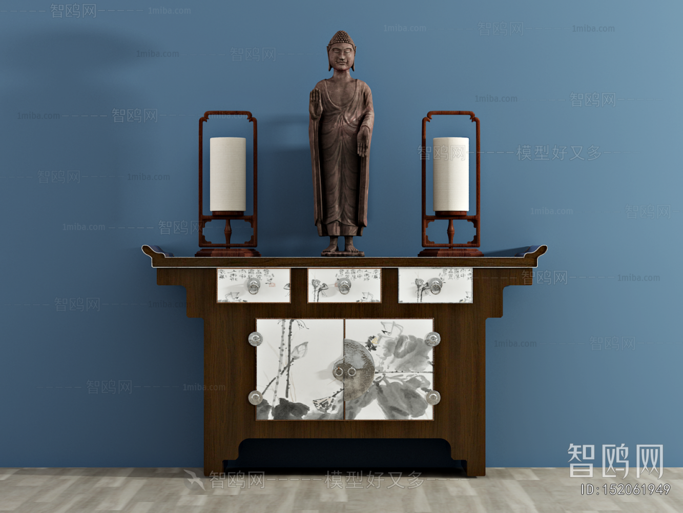 New Chinese Style Entrance Cabinet