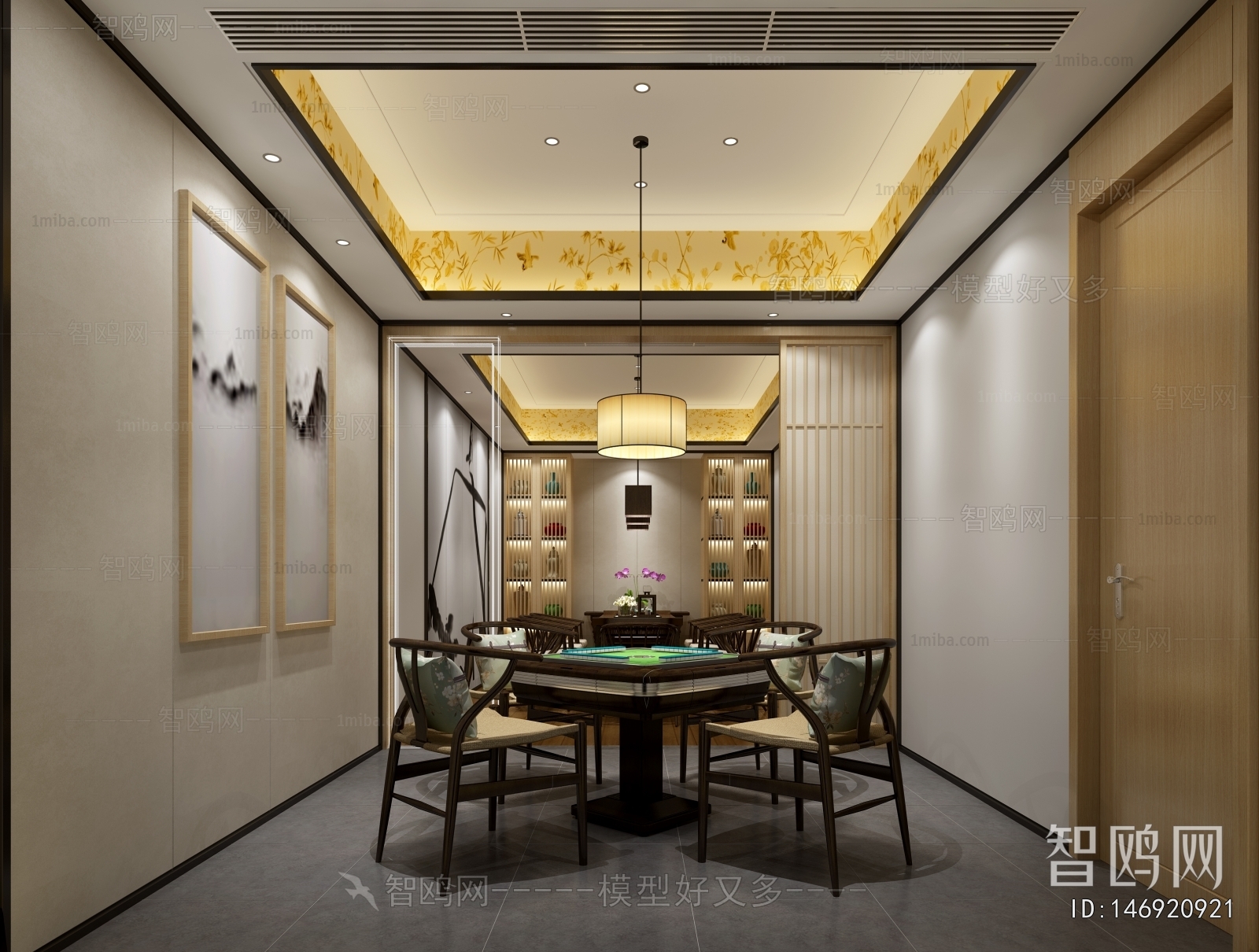 New Chinese Style Chess And Card Room