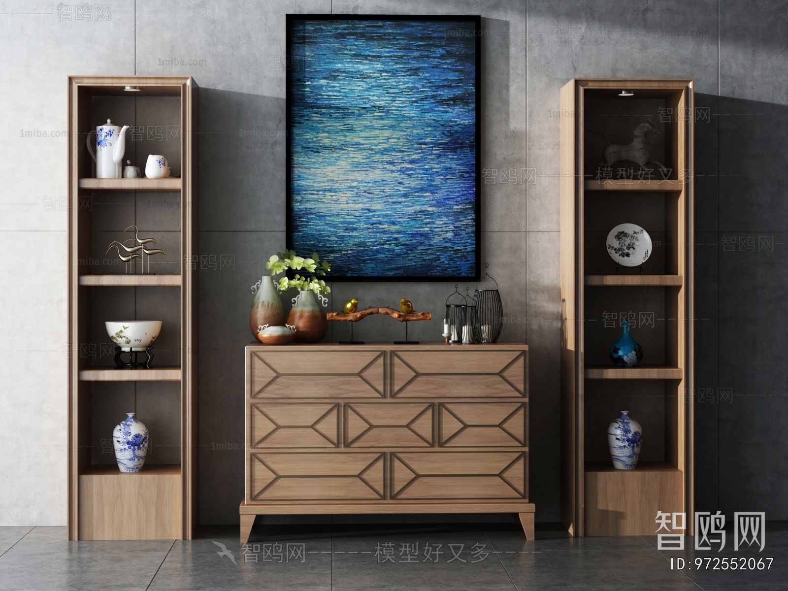 New Chinese Style Side Cabinet