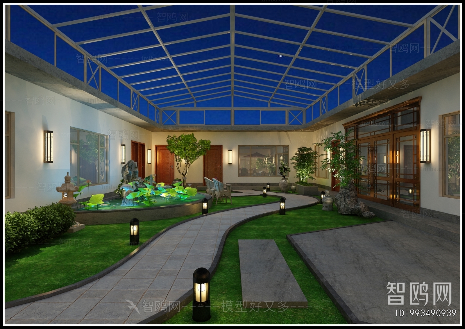 New Chinese Style Courtyard/landscape