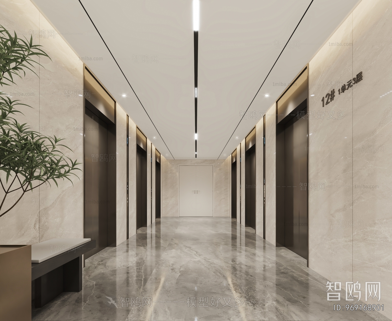 Modern Corridor/elevator Hall