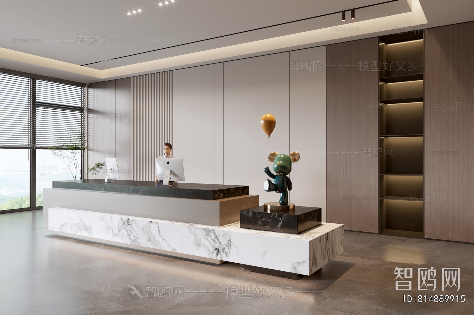 Modern Office Reception Desk