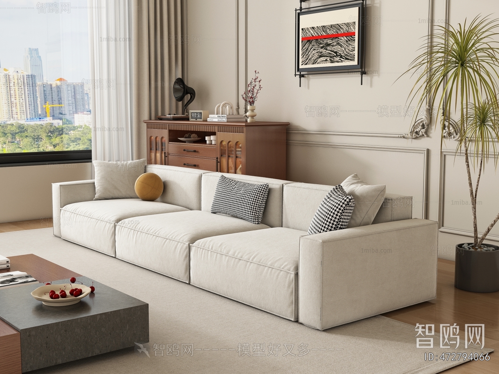 Modern Three-seat Sofa