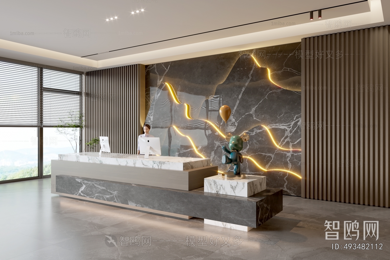 Modern Office Reception Desk