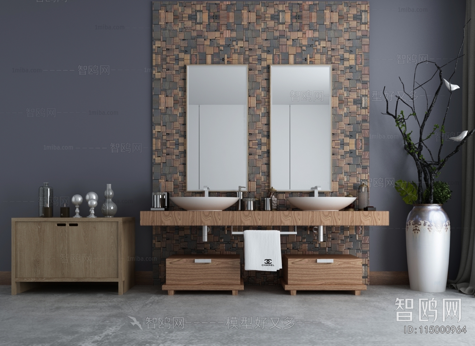 New Chinese Style Bathroom Cabinet