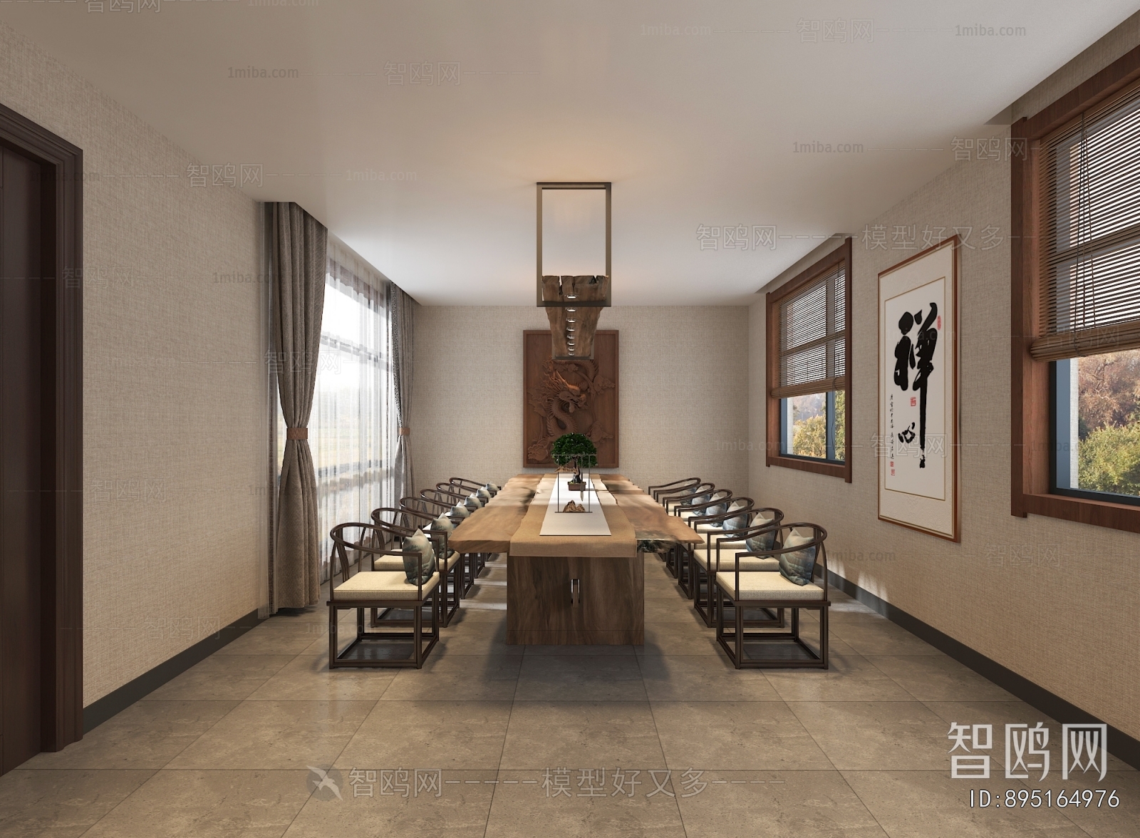 New Chinese Style Meeting Room